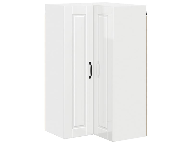  Meuble mural de cuisine, armoire d'angle cuisine porto blanc brillant 57x57x100cm  - Conforama A