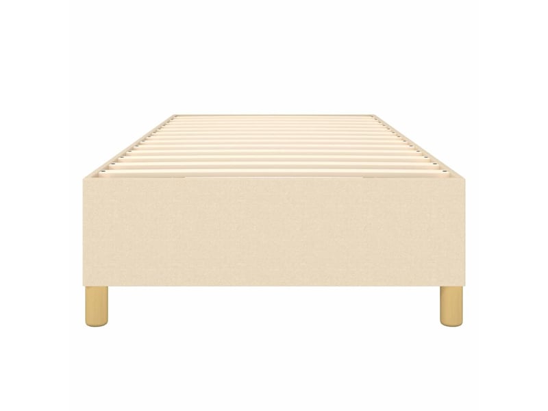  Lit simple- lit adulte -  cadre de lit à lattes crème 100x200 cm tissu  - Conforama D