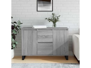 Buffet - bahut - meuble de rangement sonoma gris 101,5x35x70 cm bois d'ingénierie