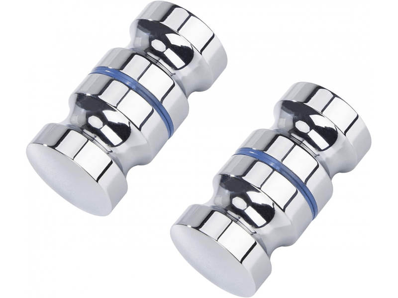  Poignées pour porte de douche (paquet de 2) - 30 mm - acier inoxydable massif - adaptées pour la salle de bain et la cuisine  - Conforama A