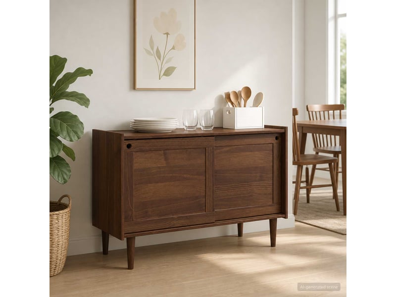  Vidaxl buffet bilbao caramel foncé 114 x 45 x 75 cm  - Conforama B
