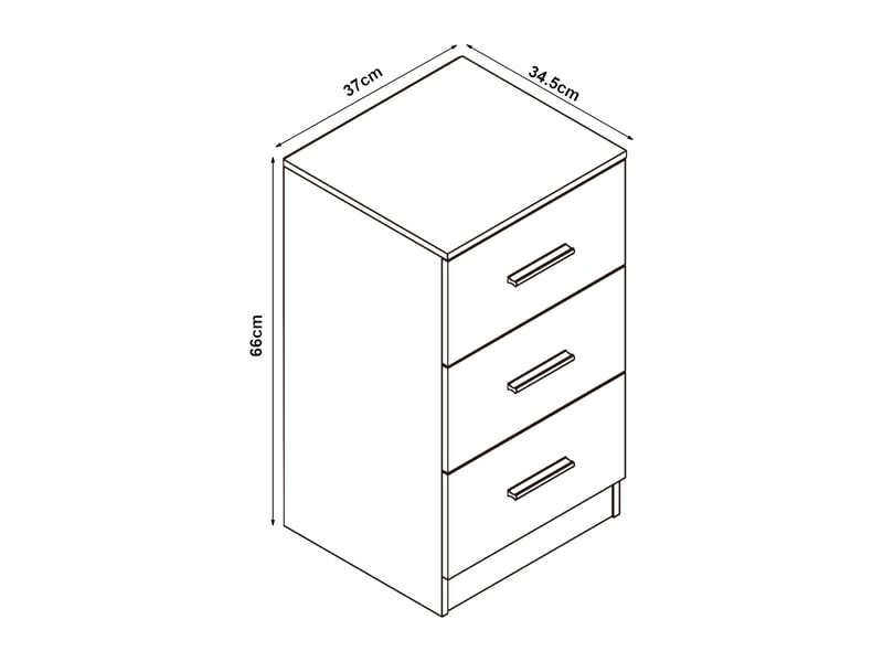 Set de 2 tables de chevet avec 3 tiroirs 66 x 37 x 35 cm panneau de particules blanc 03_0010606  - Conforama C