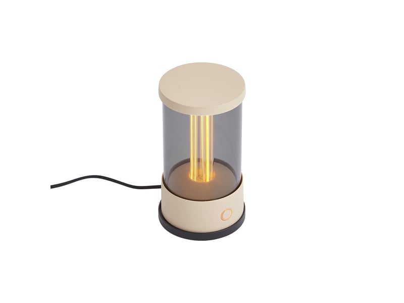  Lampe de table d'extérieur beige rechargeable avec station de charge ip65 - grill  - Conforama E