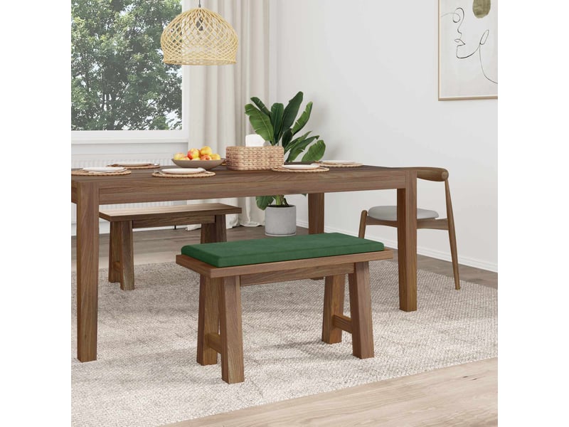 Coussin de banc, coussin d'assise, coussin de canapé velours côtelé vert foncé profondeur 35 cm cf53895 - Conforama C