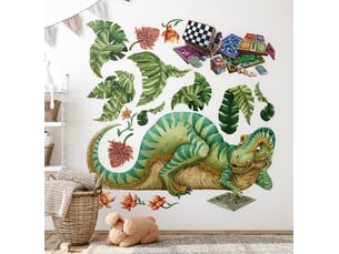 Sticker mural - dino avec un jeu de société100x127 cm