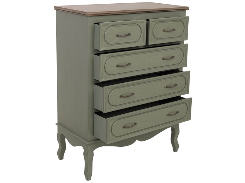  Commode en bois vert 80x40x105 cm h  - Conforama E