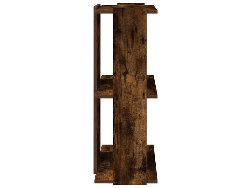  Bibliothèque 3 niveaux, armoire à livres chêne fumé 60x30x80 cm bois d'ingénierie  - Conforama E