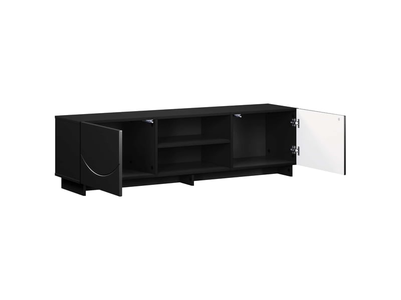  Meuble tv, banc tv 140x34.5x40 cm noir bois d'ingénierie  - Conforama C