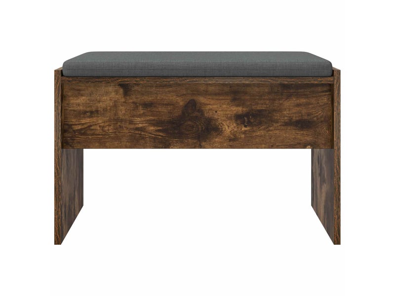  Banc d'entrée, banc interieur avec coussin chêne fumé 63x38x40 cm  - Conforama E