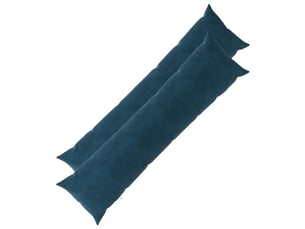 Lot de 2 coussins avec oreiller, coussins décoratifs heerlen bleu velours cf50427