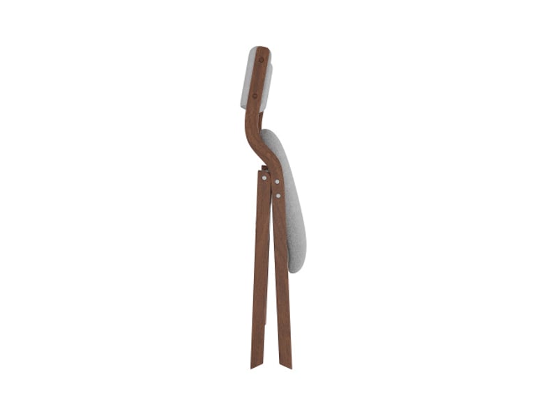 6 chaises pliantes en bois massif – confortables, rangables, design moderne, assise en lin gris, salle à manger - Conforama E