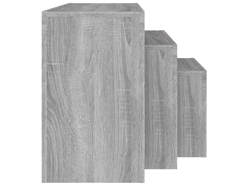 Tables basses gigognes 3 pcs | table de salon sonoma gris bois d'ingénierie  - Conforama E