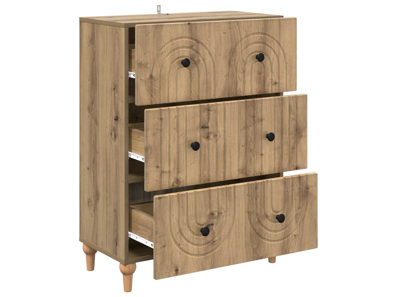  Armoire de rangement bureau, armoire à tiroirs 66 x 34,5 x 90 cm bois d'ingénierie shl7472  - Conforama E