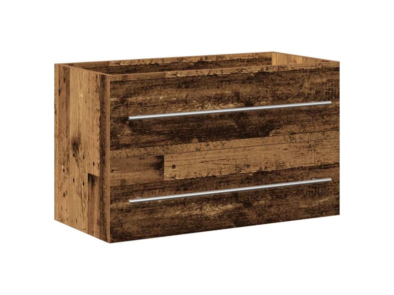  Meuble sous-vasque salle de bain en bois ancien 80x38.5x48cm bois d'ingénierie  - Conforama A