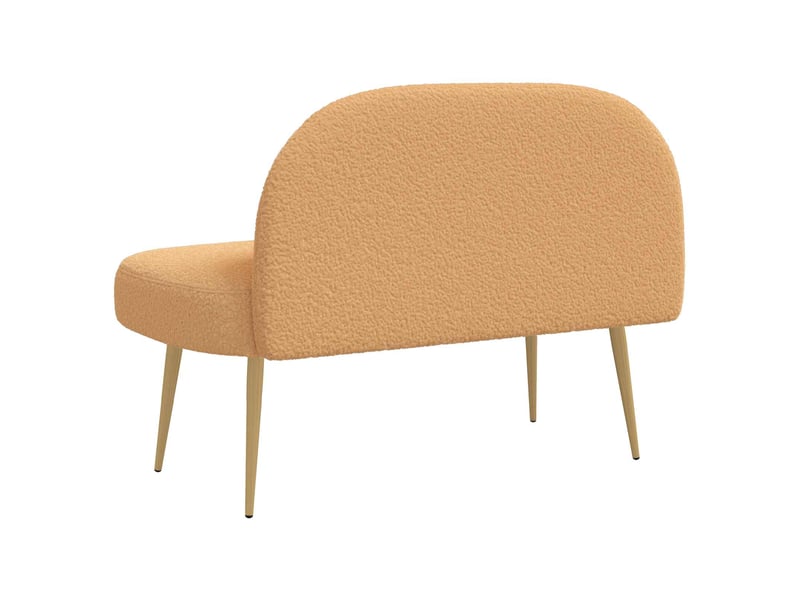 Banc rembourré, banc de lit avec dossier beige 110x60x76 cm bouclé  - Conforama D