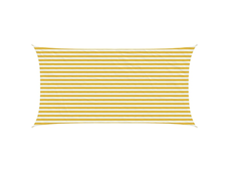  Voile d'ombre - voile d'ombrage - voile parasol 2,5 x 4,5 m hdpe rectangulaire jaune et blanc  - Conforama B