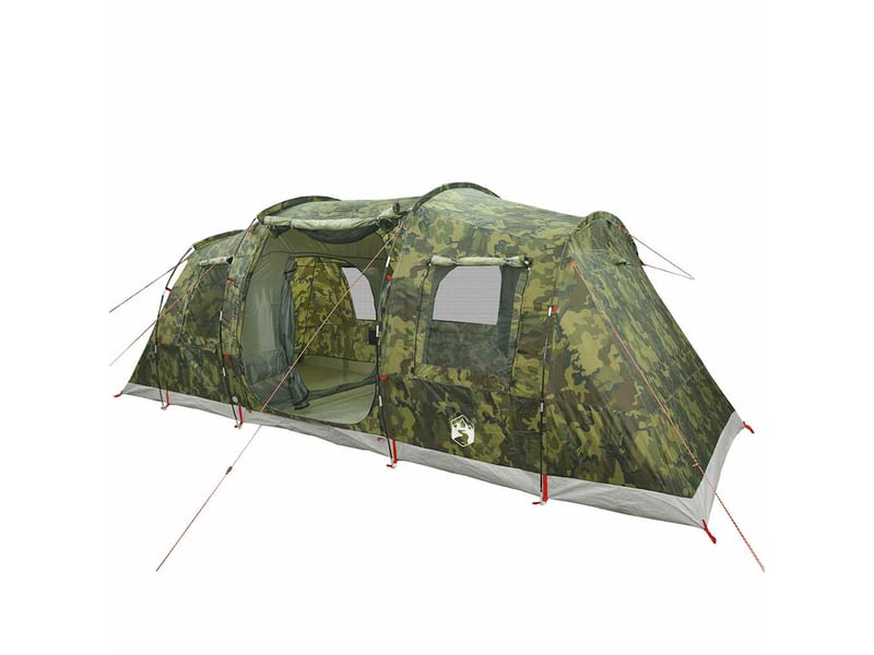  Tente de camping, tente familiale tunnel 6 personnes camouflage imperméable  - Conforama E