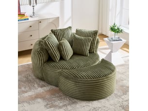 Fauteuil fixe <strong>MODENVIE</strong> <strong></strong> Tissu bouclette vert