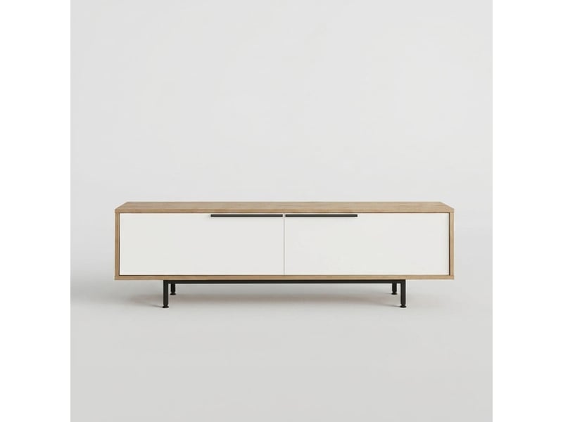  Meuble tv moderne 160 cm avec portes tekar  - Conforama A