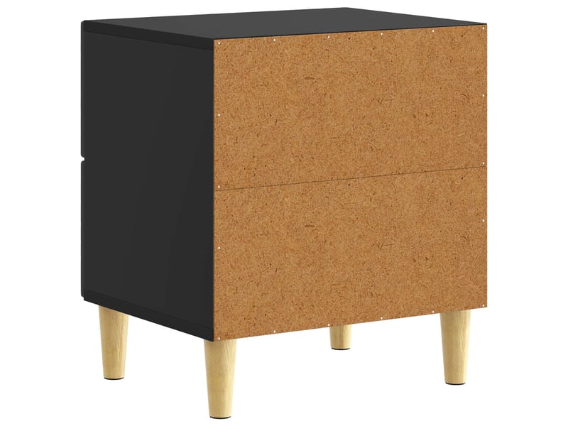  Table de chevet - cabinet de chevet - table de nuit noir 43 x 34,5 x 48 cm bois d'ingénierie  - Conforama E