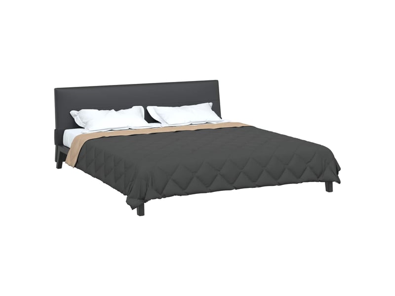 Duvet - couette d'été simple 200 x 200 cm été 200 gsm anthracite et taupe - Conforama C