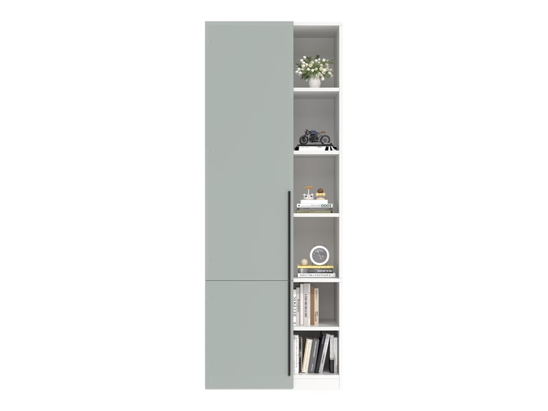  Armoire penderie 70 x 50 x 200 cm - 1 barre de penderie - mdf et panneaux de particules - rangement pour chambre et dressing - gris  - Conforama A