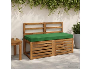 Lot de 2 coussins de banc, coussins d'assise soest 100 % polyester vert cf57536