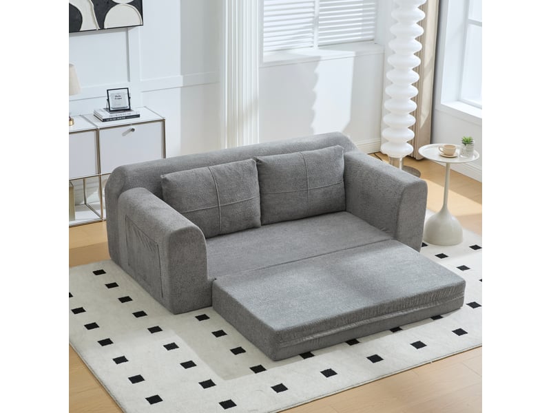 Canapé convertible, canapé-lit, gris foncé, pliable, design moderne, 179 x 95 x 79 cm, mobilier pour espace de vie, pour salon - Conforama D