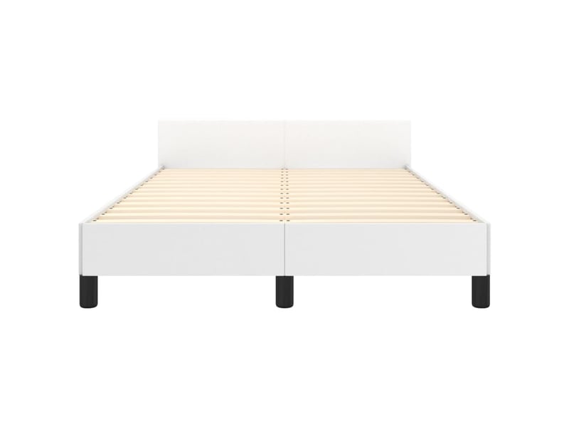 Lit double- lit adulte -  cadre de lit sans matelas blanc 120x190 cm similicuir  - Conforama D