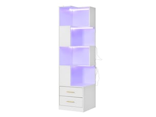 Bibliotheque coloris  blanc 4 étagère(s) MIVRAY   - 45 cm x 165 cm