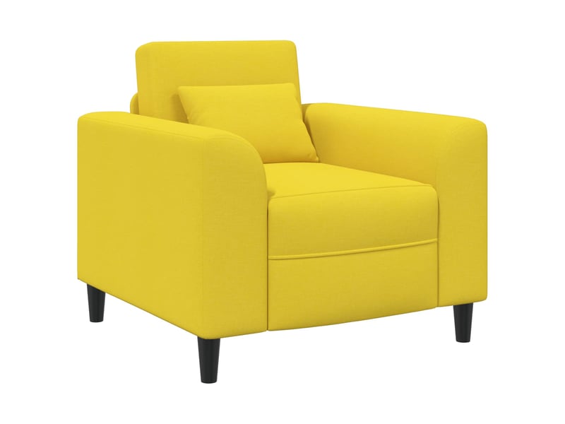  Vidaxl fauteuil jaune clair tissu  - Conforama D