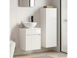 Ensemble de mobilier de salle de bain 2 pcs blanc brillant shl6479