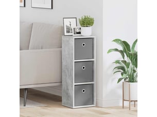 Buffet - bahut - meuble de rangement avec tiroir gris béton 25,5 x 22 x 69,5 cm