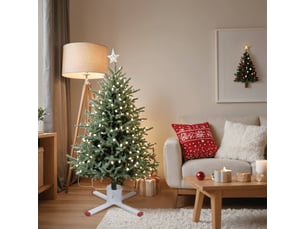 Support de sapin de noël blanc 61x61x15,5 cm