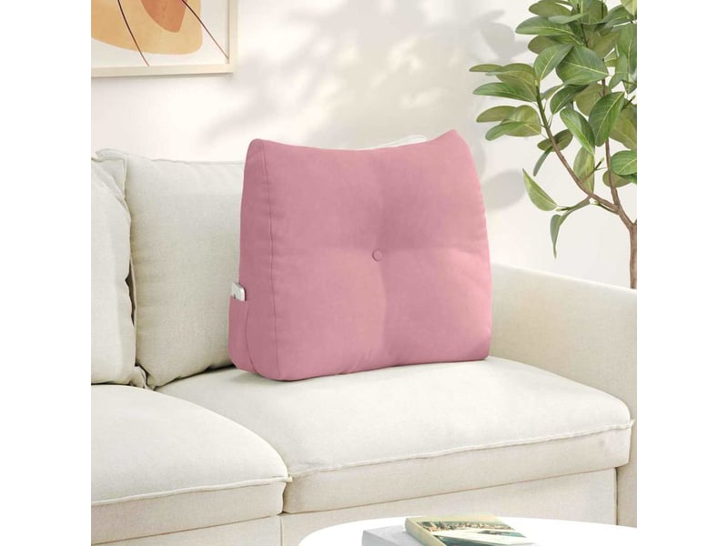  Coussin de dos, coussin de dossier rose 60 x 24 x 50 cm velours cf54986  - Conforama B