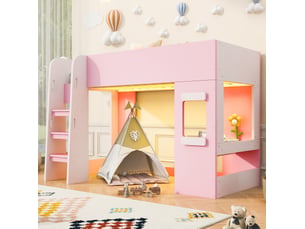 Lit mezzanine 90x200 cm MODENUIT    coloris bicolore