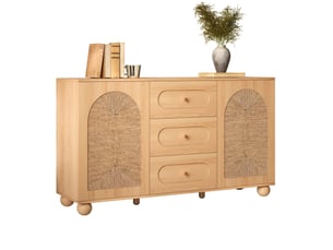Buffet 2 porte(s) 3 tiroir(s) WISHDOR - 140 cm coloris naturel