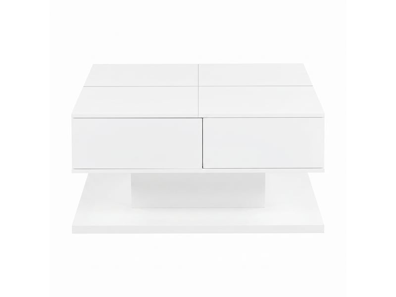  Table basse relevable brillante avec tiroirs, couvercle rabattable et led contrôlée par appli  - Conforama A