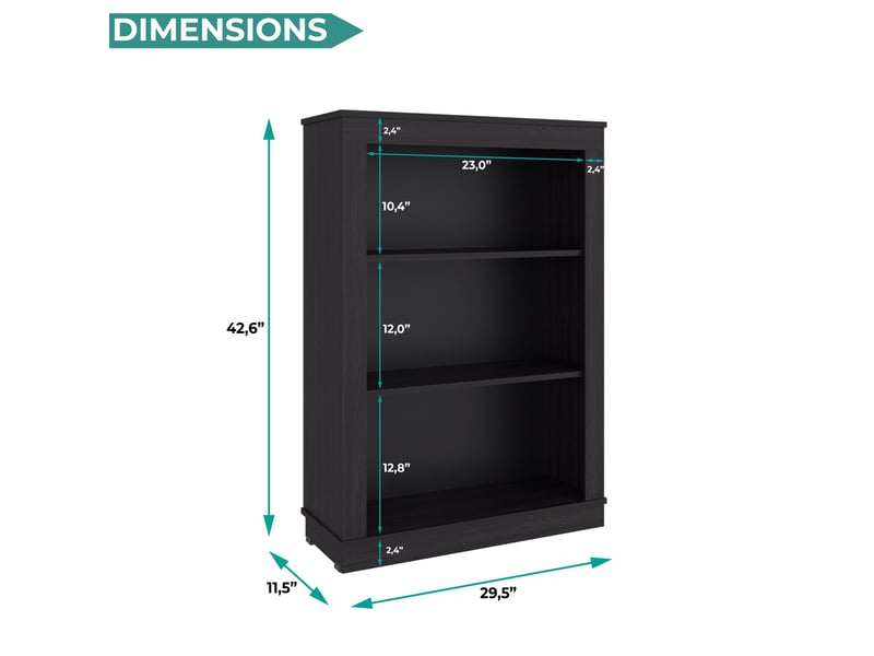  Bibliothèque classic weng de 75 cm, wengé  - Conforama C