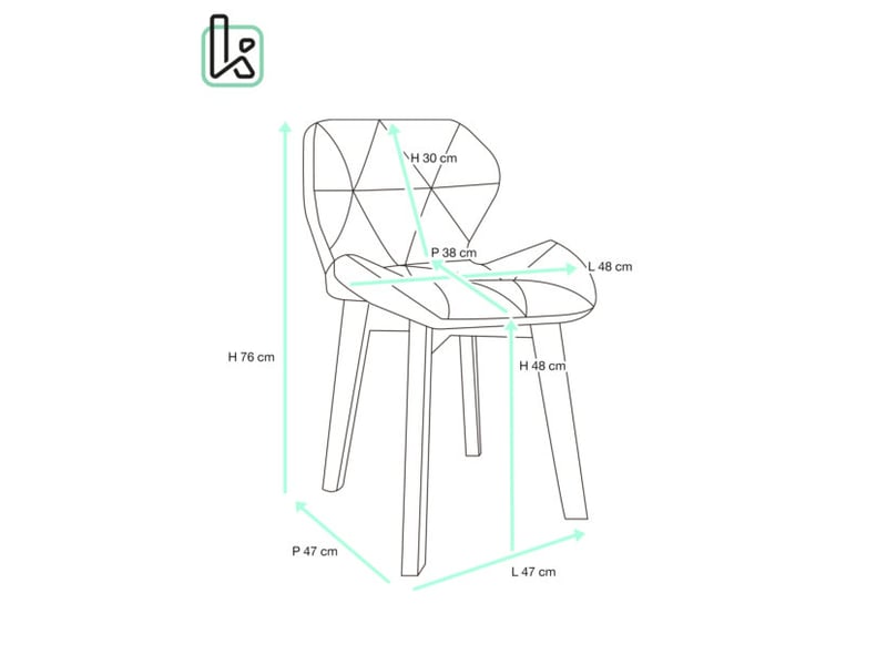  Lot de 4 chaises scandinaves fati en simili cuir matelassé noir avec pieds en bois 675-FATI - Conforama R