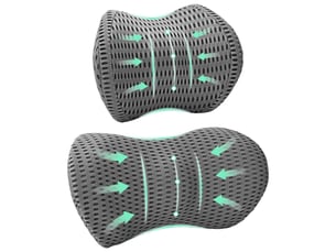 Oreiller, coussin cervical, oreiller, coussin dorsal gris mousse à mémoire de forme cf51359
