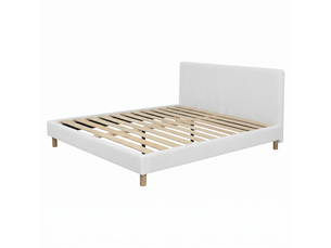 Lit simple 200x200 cm Sampur  C02-LTF49 200/200 3DBL coloris blanc