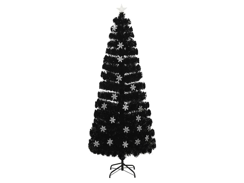  Sapin de noël, arbre de noël et flocons de neige led noir 240 cm fibre optique  - Conforama A