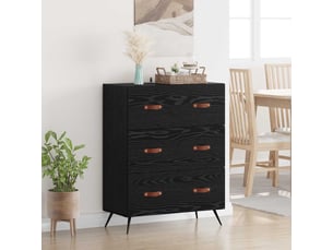 Commode 1 tiroir(s)    <strong></strong> <strong></strong> coloris noir largeur 69.5 cm