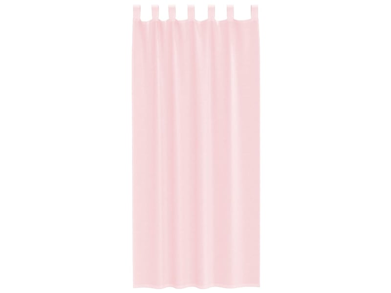  Lot de 2 voilages à œillets, voilages à anneaux rose clair 140 x 225 cm cf48969  - Conforama D