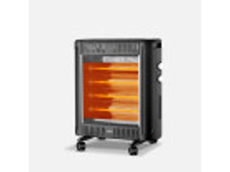  Fabrilamp kalinda chauffage radiant à quartz 2 400 w, 2 puissances, noir, 53,5 × 55 × 23 cm 282222409 - Conforama B