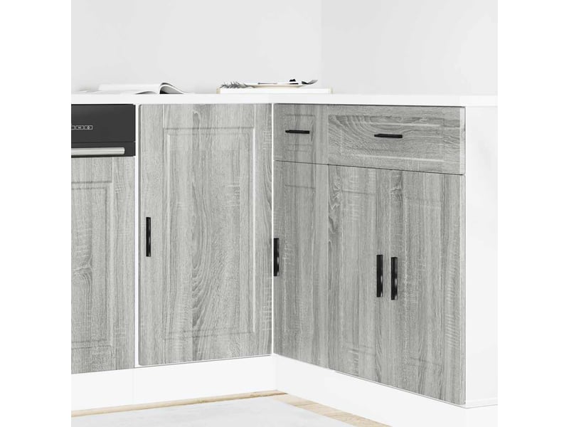  Meuble de rangement, armoire de cuisine porto sonoma gris bois d'ingénierie shl4801  - Conforama B