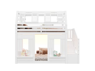 Lit superposé 90x200 cm MIVRAY coloris blanc