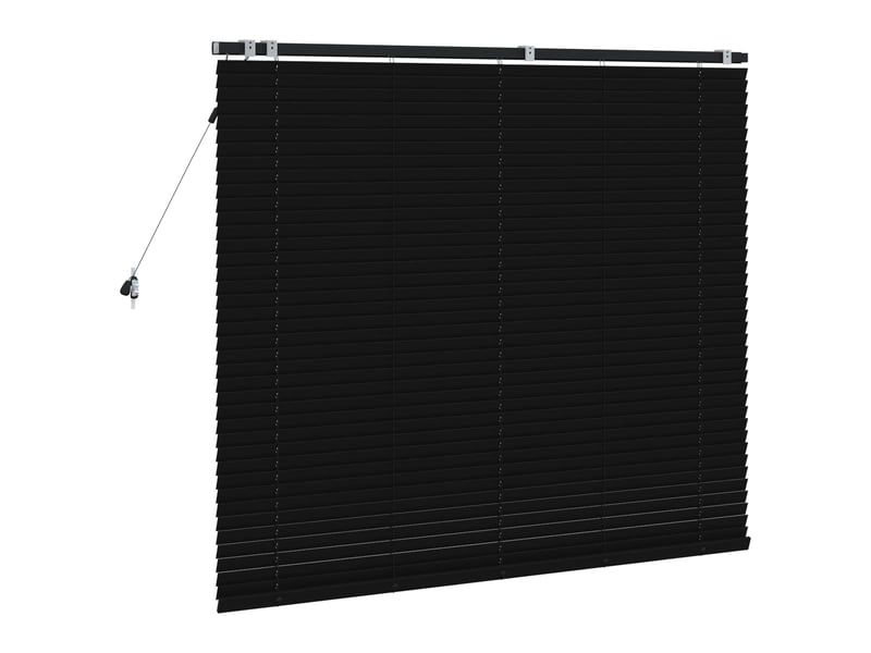 Store vénitien, store de fenêtre noir 160 x 130 cm 35 mm bois de paulownia massif cf48112 - Conforama D