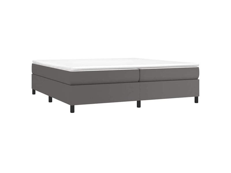  Lit double- lit adulte -  cadre de lit à lattes gris 200x200 cm similicuir  - Conforama B